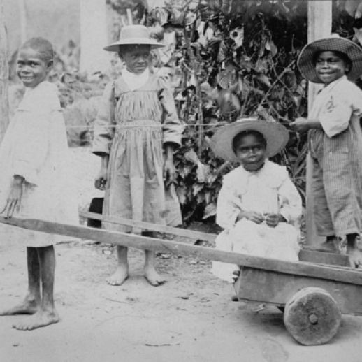 South Sea Islander children at Innisfail, Queensland, ca. 1902-1905